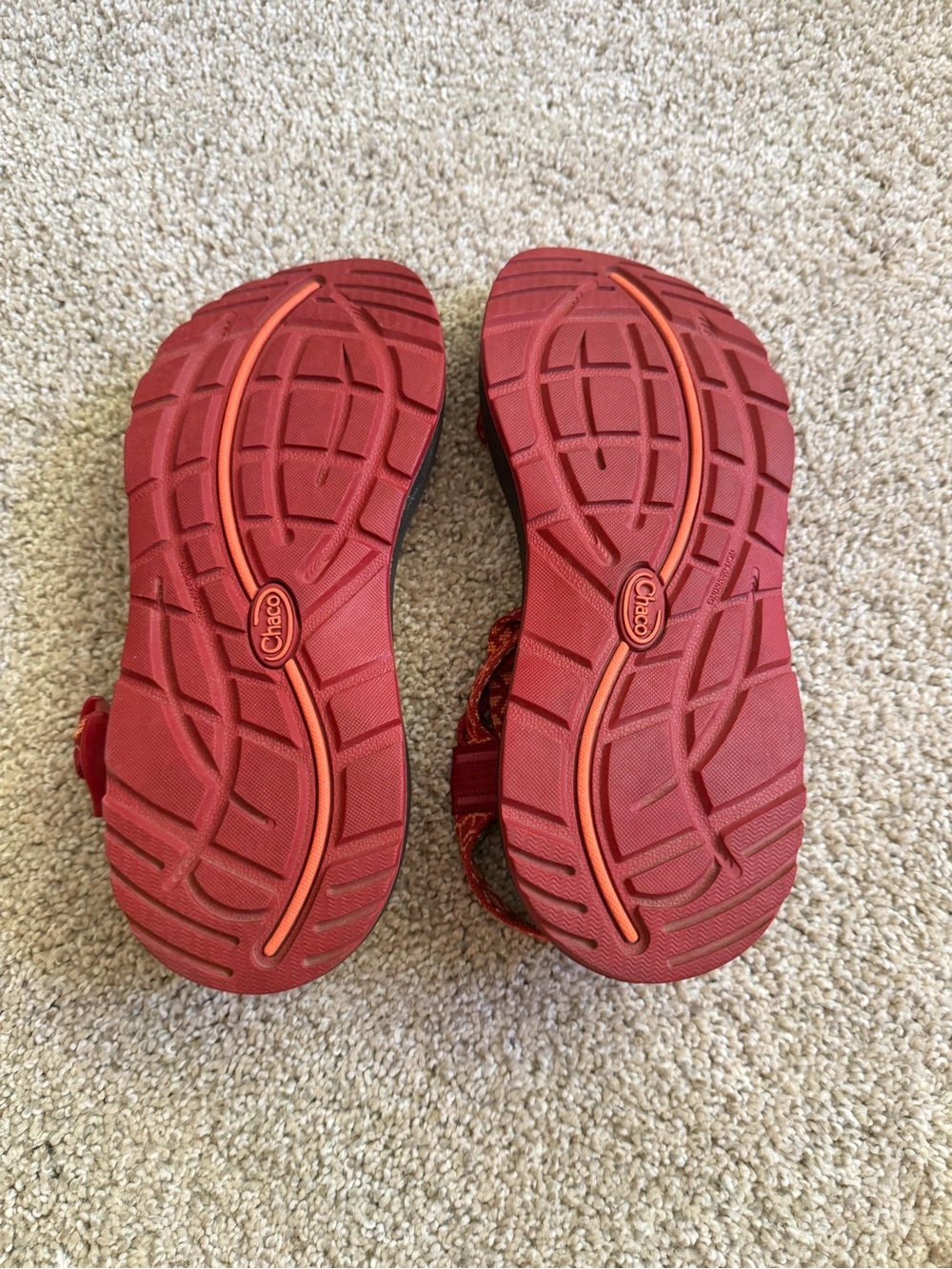Chaco Red and Gray Women's Sport Sandals - Picture 4 of 4